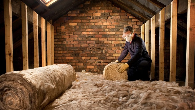 Loft insulation installation